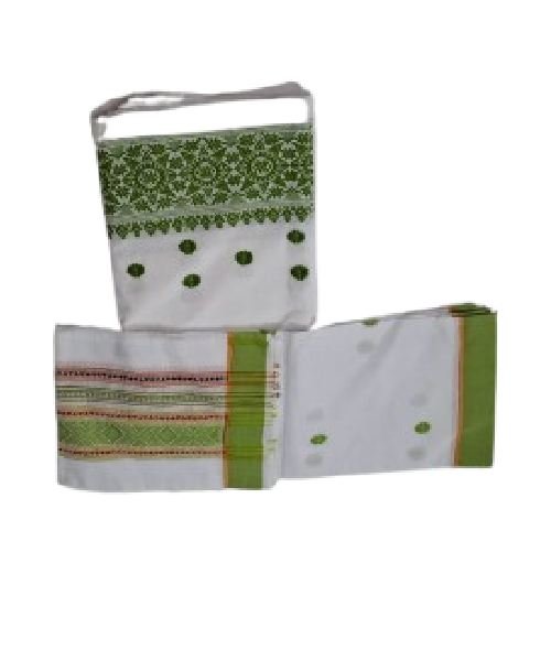 Pokuwa Huta Pure Cotton Mekhela Chador – Handwoven Traditional Deori Wear