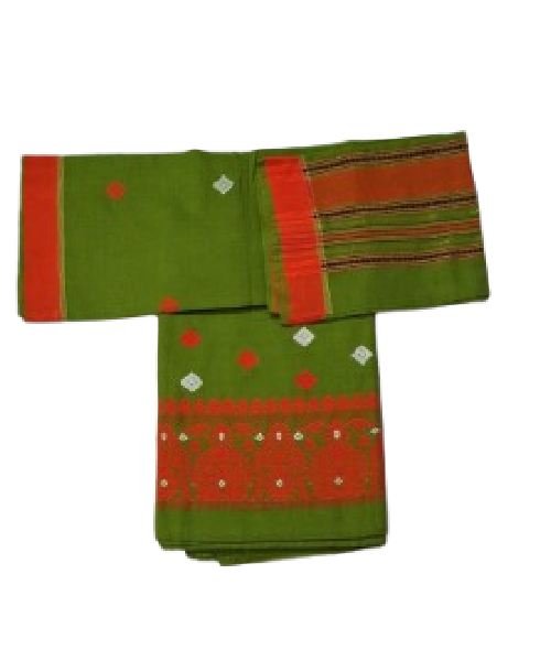 Pokuwa Huta Pure Cotton Mekhela Chador – Handwoven Traditional Deori Wear