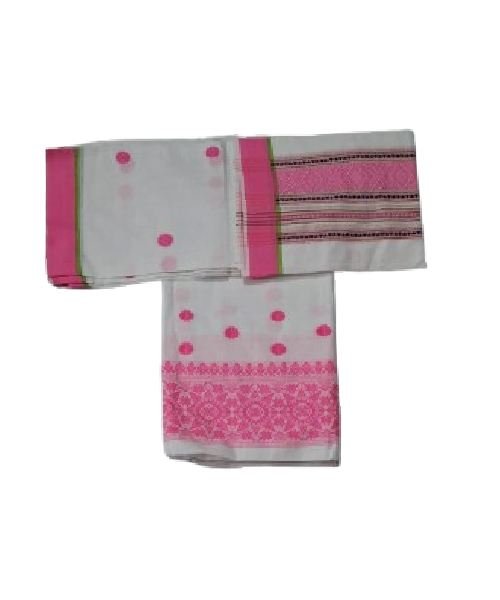 Pokuwa Huta Pure Cotton Mekhela Chador – Handwoven Traditional Deori Wear