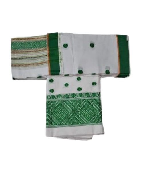 Pokuwa Huta Pure Cotton Mekhela Chador – Handwoven Traditional Deori Wear