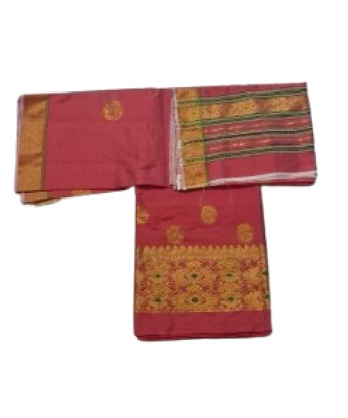 Handwoven Mixed Pat Silk Mekhela Chador - Image 6