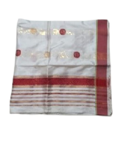 Pure Pat Silk Single Centre Border Gamusa.(Jokachiba)