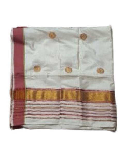 Pure Pat Silk Single Centre Border Gamusa.(Jokachiba)