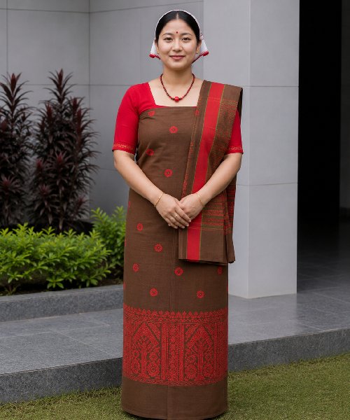 Resmi Cotton Mekhela Chador – Handwoven Traditional Deori Ethnic Wear