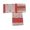 Staple Cotton Mekhela Chador – HandwovenTraditional by Deori in Assam