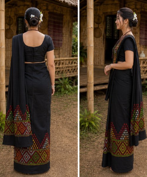 Padmini by Padmini Single Long Mekhela with Blouse.