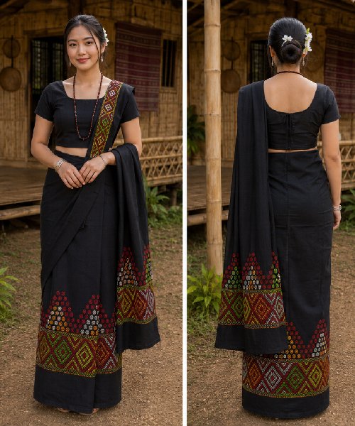 Padmini by Padmini Single Long Mekhela with Blouse.