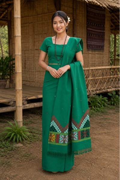 Padmini by Padmini Single Long Mekhela with Blouse.