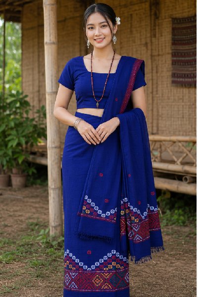 Padmini by Padmini Single Long Mekhela with Blouse.