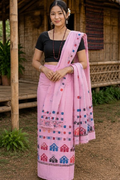 Padmini by Padmini Single Long Mekhela with Blouse.