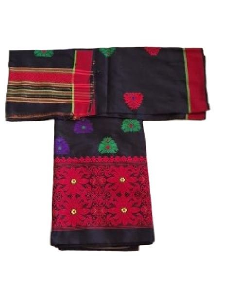 Handwoven Mixed Pat Silk Mekhela Chador